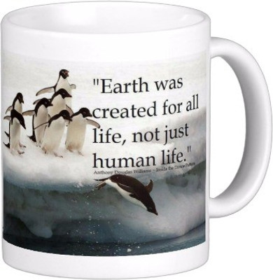 

Exoctic Silver Save The Earth E026 Ceramic Mug(300 ml), Multicolor