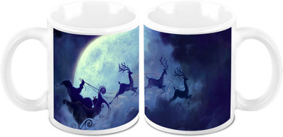 

Homesogood Christmas In Heaven Ceramic Mug(325 ml, Pack of 2)