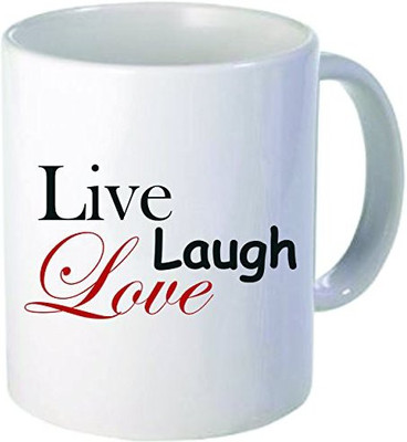 

Rikki Knight LLC Knight Live Laugh Love Holiday Style 11 oz Ceramic Coffee Cup Ceramic Mug(60 ml), Multicolor