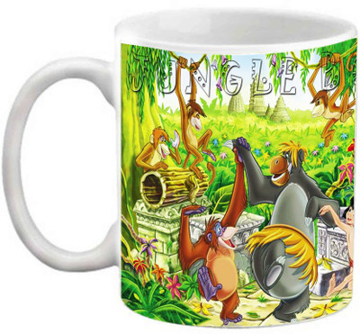 

EFW JUNGLE BOOK 8 HAPPY KIDS PRINTED Ceramic Mug(325 ml), White