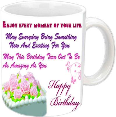 

Raj Laxmi creamypie cake white Ceramic Mug(350 ml)
