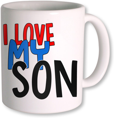 

PhotogiftsIndia I Love My Son Coffee Ceramic Mug(350 ml), White