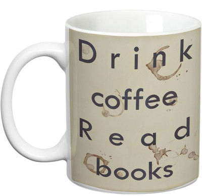 Prithish Drink Coffee Read Books Ceramic Mug(330 ml)