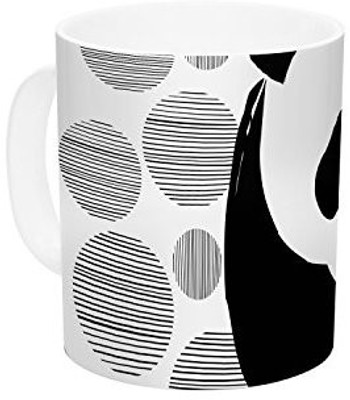 

Kess InHouse InHouse KESS Original Panda Ceramic Coffee, 11 oz, Multicolor Ceramic Mug(60 ml)