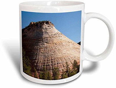 

3dRose USA Utah, Checkerboard Mesa in Zion National Park Us45 Lfo0002 Lee Foster Ceramic, 11 oz, White Ceramic Mug(60 ml), Multicolor