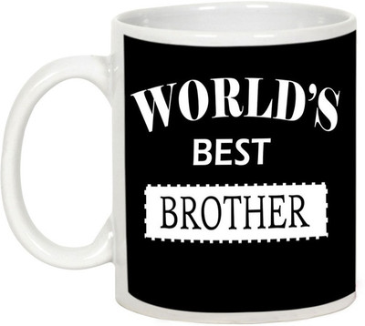 

AllUPrints Gifts For Bhaiya Dooj - World Best Brother White Ceramic Mug(325 ml)