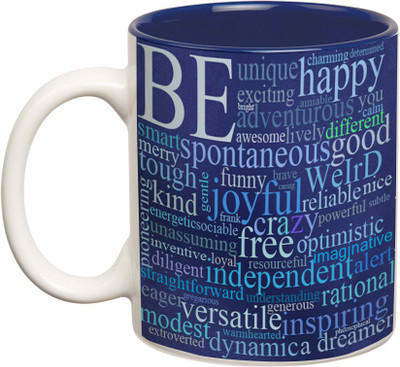 

Prithish Be.. Unique.. Double Color Ceramic Mug(330 ml), Multicolor