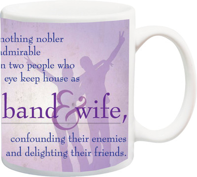 

ME&YOU Gift for Husband/Wife for Valentine's Day/Anniversary Special Quotes Printed Ceramic Mug(325 ml), Multicolor