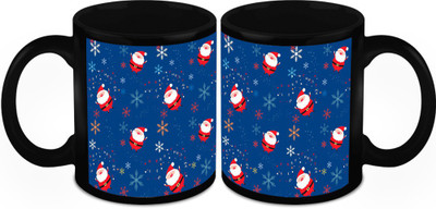 

Homesogood Jumping Santa Claus Ceramic Mug(325 ml, Pack of 2)