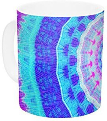 

Kess InHouse InHouse Iris Lehnhardt Summer Colors Pink Blue Ceramic Coffee, 11 oz, Multicolor Ceramic Mug(60 ml)