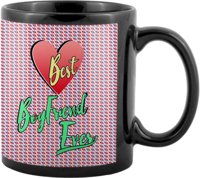 

SKY TRENDS World's Best Gifts For Valentine Girlfriend Boyfriend Friend Husband Wife Anniversary & Birthday Design Code 072 Ceramic Mug(325 ml), Black