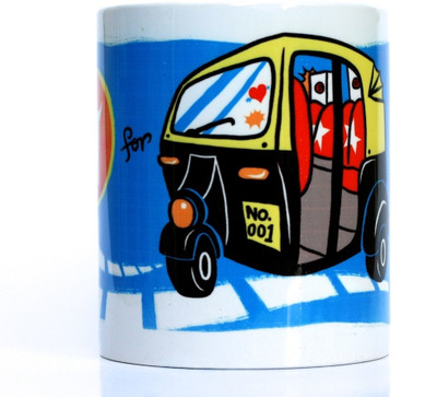 

Chumbak A For Auto Ceramic Mug, Multicolor