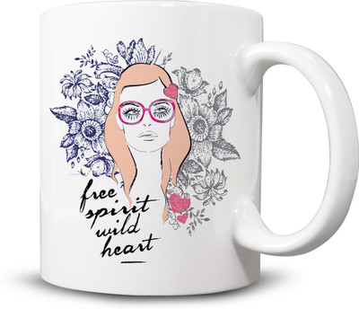 

Ackme Design Cool, Quotes, floral, Girl, Love Coffees Ceramic Mug(325 ml), Multicolor