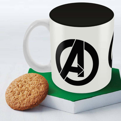 Posterboy Avengers Assemble logo Officially Licensed Ceramic Mug(350 ml), Multicolor