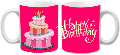 

Empression Happy Birthday WHTA91 Ceramic Mug(325 ml), Multicolor