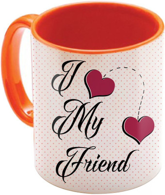 

SKY TRENDS Wonderful & Best Valentine Orange Gift For GirlFriend,Boyfriend,Husband,Wife,Friend Design Cod 078 Ceramic Mug(325 ml)