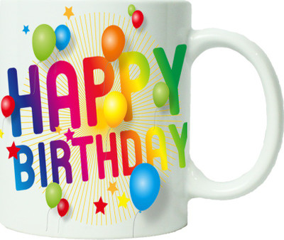 

Maison N Mode Happy Birth Day All Colour Coffee Ceramic Mug(330 ml), Multicolor