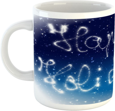 Deeher Gifts Happy Holiday Design1 Ceramic Mug(330 ml), Multicolor