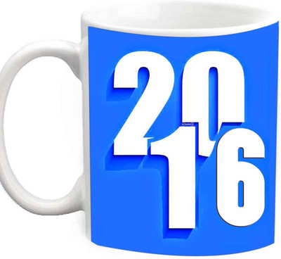 

Raj Laxmi Stylish white new year Ceramic Mug(350 ml)