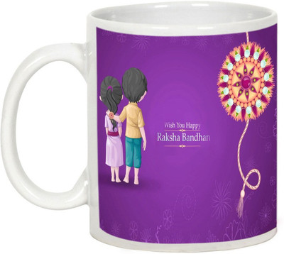 

AllUPrints Rakshabandhan Gifts - Wish You A Very Enjoyable Rakhi Ceramic Mug(325 ml), White