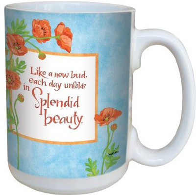 

Tree-Free Greetings Greetings lm43474 Splendid Poppy Flowers by Robin Pickens Ceramic with Full-Sized Handle, 15-Ounce Ceramic Mug(60 ml), Multicolor