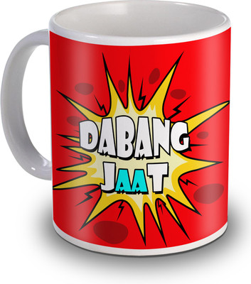 

SKY TRENDS Dabang Jaat Gifts For Friend's Ceramic Mug(350 ml), White