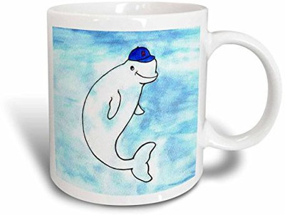 

3dRose Benny Beluga, 11-Ounce Ceramic Mug(60 ml), Multicolor
