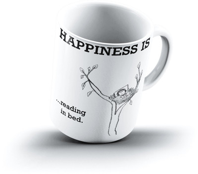 

Ucard Happiness Is2291 Bone China, Ceramic, Porcelain Mug(325 ml), Multicolor