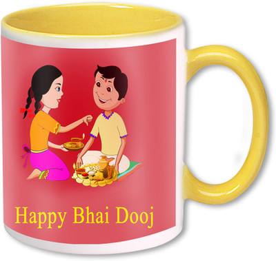 

Heyworlds happy diwali gifts 94 Ceramic Mug(325 ml), Multicolor
