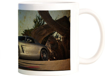

Rangeele Inkers Beautiful car Ceramic Mug(300 ml), Multicolor