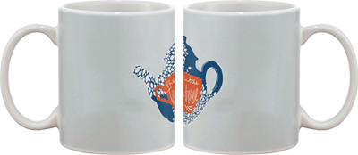 

Artifa The Little Tea House Porcelain, Ceramic Mug(350 ml), Multicolor