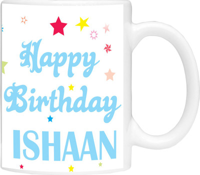 

Simbright ishaan birthday blue Ceramic Mug(325 ml), White