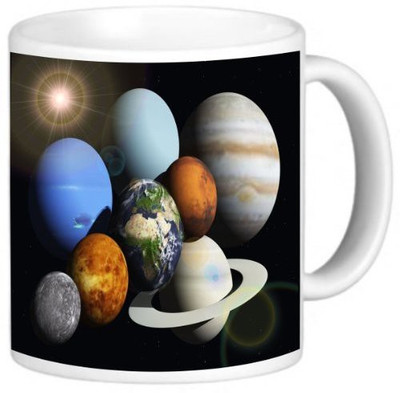 

Rikki Knight LLC Knight Ceramic Coffee, Solar System Planets Ceramic Mug(60 ml), Multicolor