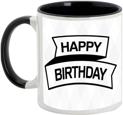 

AllUPrints Happy Birthday My Dear Friend Ceramic Mug(325 ml), Black