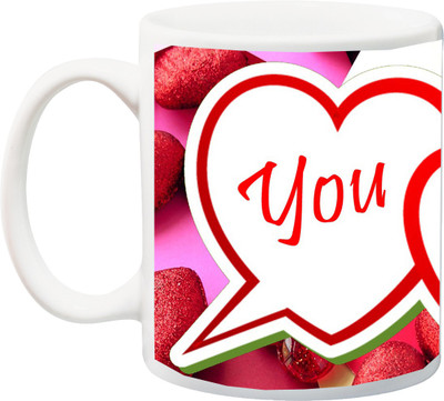 

ME&YOU Gift for Boyfriend,Girlfriend,Friend on Valentine's Day,Birthday,Anniversary Ceramic Mug(325 ml), Multicolor