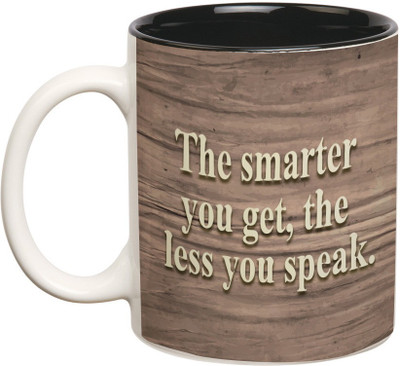 

Prithish Smarter You Get Double Color Ceramic Mug(330 ml), Multicolor