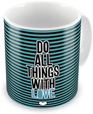 ME&YOU Motivational Inspirational Morning Business Life Quote - Do All Things You Love - Green Coffee, 12 Oz, Perfect for Coffee and Tea Lovers - Great Cup for Him or Her At Home or Office Ceramic Coffee Mug(0.35 ml)