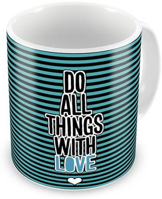 ME&YOU Motivational Inspirational Morning Business Life Quote - Do All Things You Love - Green Coffee, 12 Oz, Perfect for Coffee and Tea Lovers - Great Cup for Him or Her At Home or Office Ceramic Coffee Mug(0.35 ml)