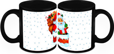 

Homesogood Magical Santa Claus Ceramic Mug(325 ml, Pack of 2)