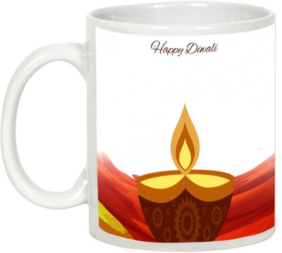 

AllUPrints Gifts For Diwali - May This Deepawali Bring Warmth And Splendor To Your Family Ceramic Mug(325 ml), White