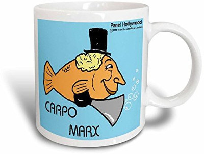 

3dRose Carpo Marx Ceramic, 15 oz, White Ceramic Mug(60 ml), Multicolor