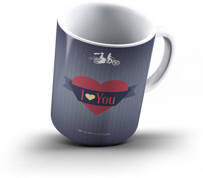 

Ucard Valentines Day Love574 Bone China, Ceramic, Porcelain Mug(325 ml), Multicolor