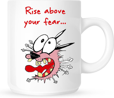 

HuppmeGift Rise Above Your Fear White Ceramic Mug(350 ml)