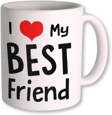 

PhotogiftsIndia I love My Best friend Coffee Ceramic Mug(350 ml), Multicolor