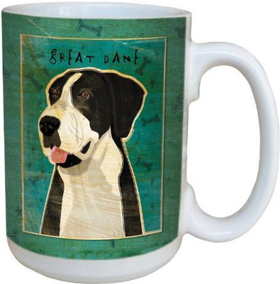 

Tree-Free Greetings Greetings sg44067 Black Great Dane-No Crop by John W. Golden Ceramic with Full-Sized Handle, 15-Ounce Ceramic Mug(60 ml)