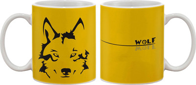 

Artifa Wolf Yellow Art Porcelain, Ceramic Mug(350 ml), Multicolor