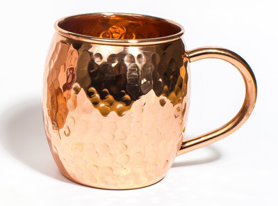 

Qubic Inc Moscow Mule with C Handle Copper Mug(474 ml), Brown