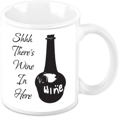 Homesogood There Is Wine In Here Ceramic Mug(325 ml)
