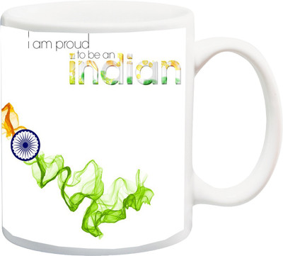 ME&YOU Mahatma Gandhi I An Proud To Be Am Indean Color 3D Printed Ceramic Coffee Mug(325 ml)