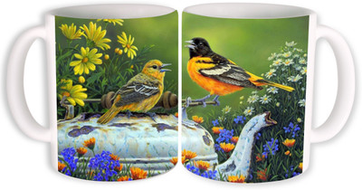 

PhotogiftsIndia nature of birds Ceramic Mug(350 ml, Pack of 2), Multicolor